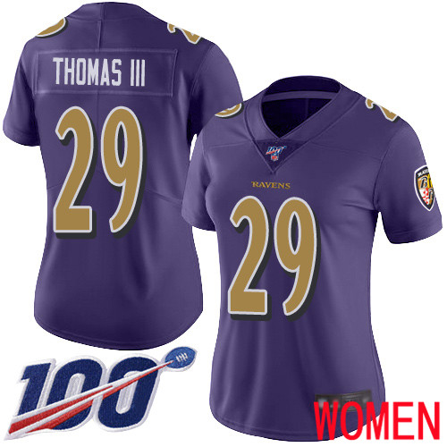 Baltimore Ravens Limited Purple Women Earl Thomas III Jersey NFL Football #29 100th Season Rush Vapor Untouchable->youth nfl jersey->Youth Jersey